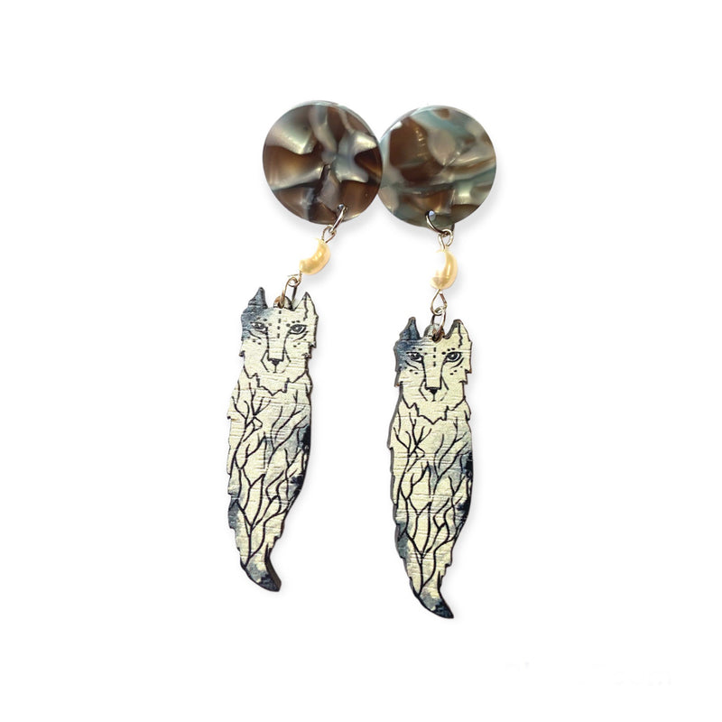 Wolf earrings